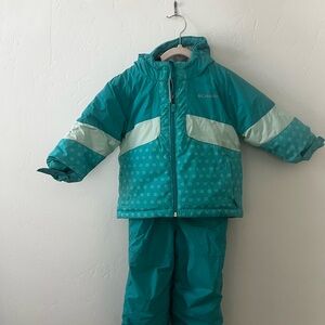 Columbia kids Teal and Mint Snow Suit